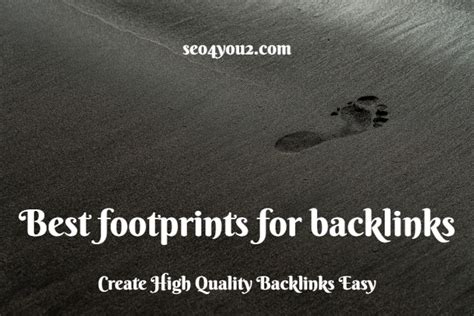 Backlink Footprints to find high quality backlinks in .